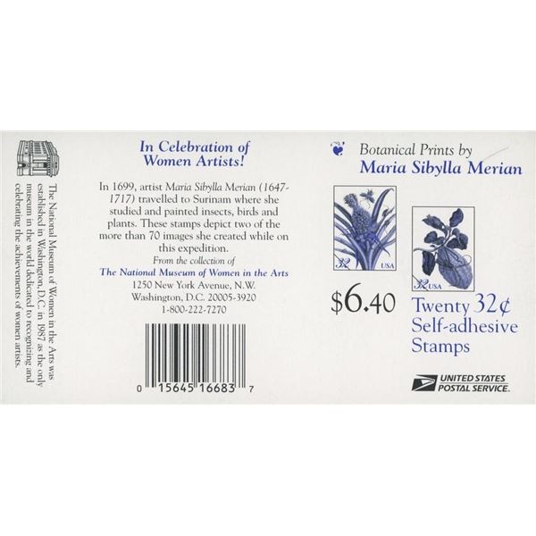 Merian Botanical Prints Full Stamp Book