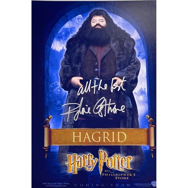 Harry Potter and the Philosopher's Stone Robbie Coltrane facsimile signed movie photo
