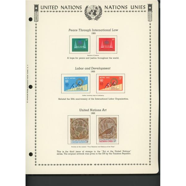 United Nations Peace Thru International LawStamps 1969