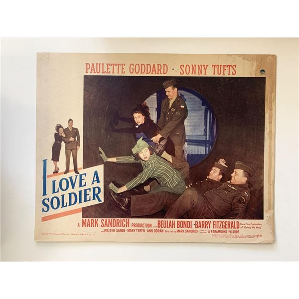 I Love a Soldier original 1944 vintage lobby card