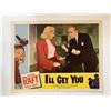 Image 1 : I'll Get You  original 1953 vintage lobby card
