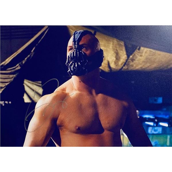 The Dark Knight Rises Tom Hardy facsimile signed movie photo