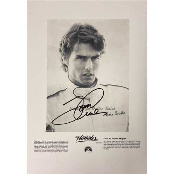 Days of Thunder Tom Cruise facsimile signed  movie photo