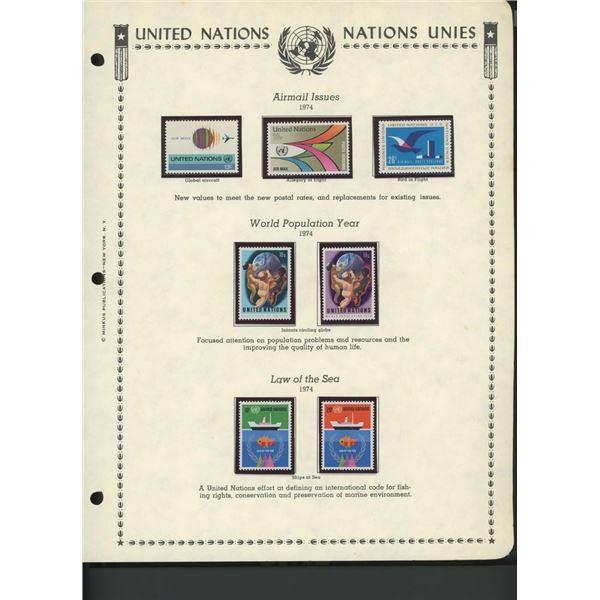 United Nations New York Stamps 1974