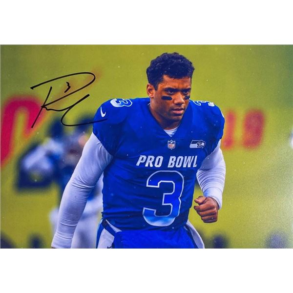 Seattle Seahawks Russell Wilson facsimile signed photo