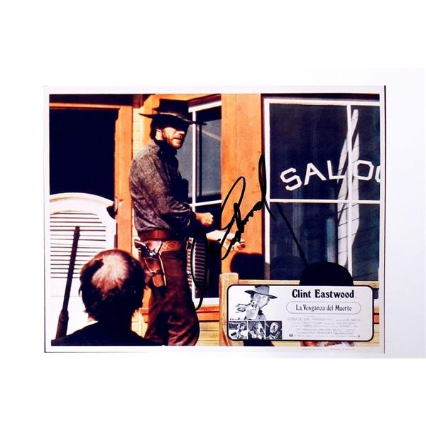 High Plains Drifter Spanish movie photo autographed by Clint Eastwood