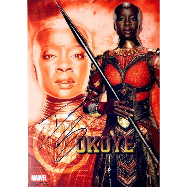 Marvel Okoye Danai Gurira facsimile signed movie photo