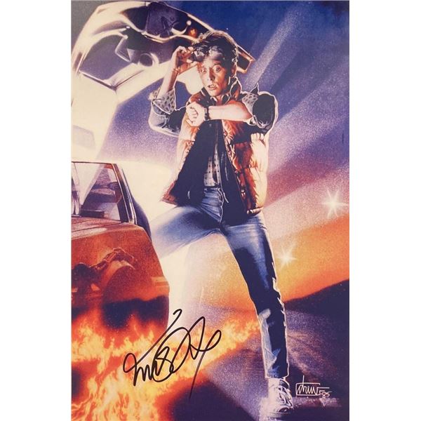 Back to the Future Michael J. Fox facsimile signed movie photo