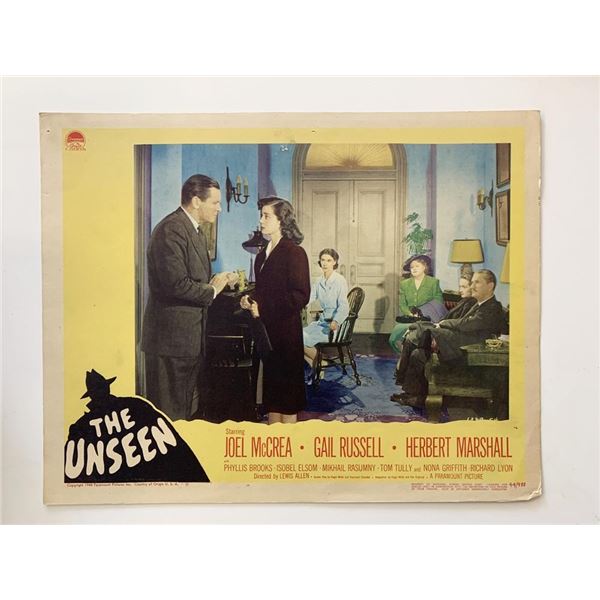 The Unseen original 1944 vintage lobby card