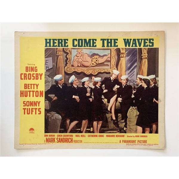 Here Come the Waves original 1944 vintage lobby card