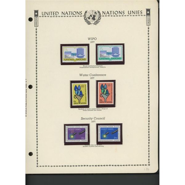 United Nations New York Stamps 1977
