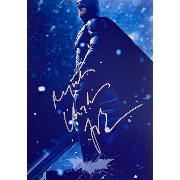 Batman Christian Bale facsimile signed movie photo
