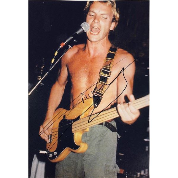 Sting facsimile signed  photo