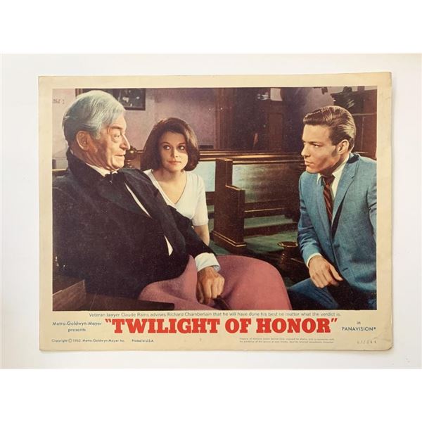 Twilight of Honor original 1963 vintage lobby card