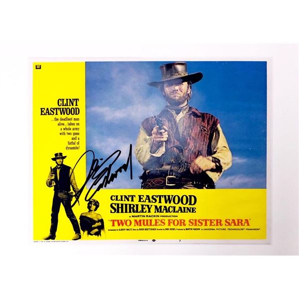 Two Mules for Sister Sara Clint Eastwood facsimile signed  movie photo