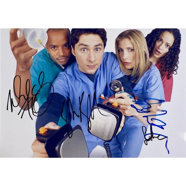 Scrubs cast facsimile signed photo