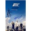 Image 1 : Fast Five Paul Walker and Vin Diesel facsimile signed movie photo