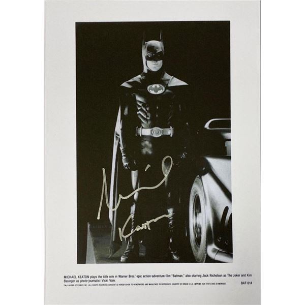 Batman Michael Keaton facsimile signed movie photo