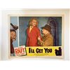 Image 1 : I'll Get You  original 1953 vintage lobby card
