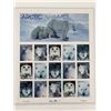 Image 1 : Arctic Animals: Arctic Hare, Arctic Fox, Snowy Owl, Polar Bear, and Gray Wolf, Full Sheet of 15 x 33
