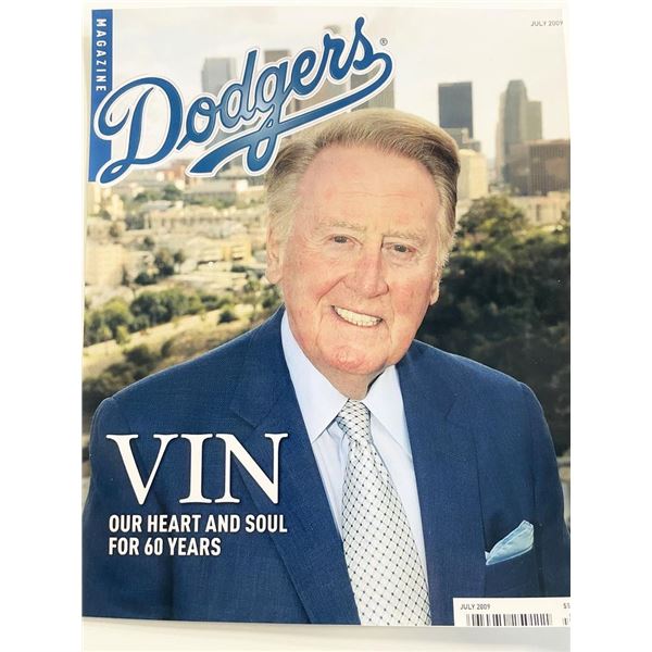 2009 Vin Sculley Dodgers magazine cover photo