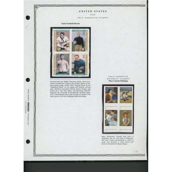 2003 United States Self-Adhesive Booklet Stamp Set
