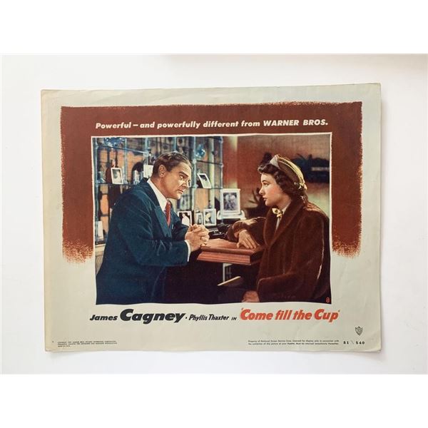 Come Fill the Cup  original 1951 vintage lobby card