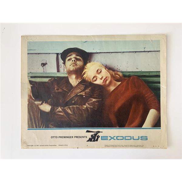 Exodus original 1961 vintage lobby card