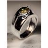 Image 2 : Dazzling 2.35 Ct VVs1 Golden Green Amber Lab Simulated Diamond Ring