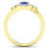 Image 4 : 14KT Yellow Gold 0.62ctw Tanzanite and Diamond Ring