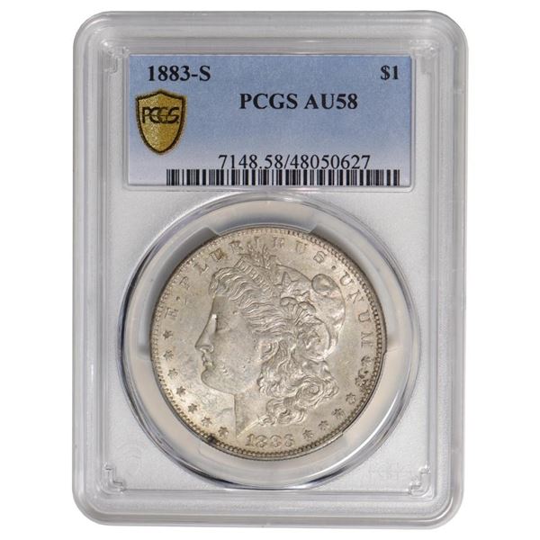 1883-S $1 Morgan Silver Dollar PCGS AU58