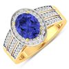 Image 1 : 14KT Yellow Gold 1.41ctw Tanzanite and Diamond Ring