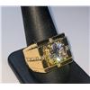 Image 1 : Men's 14 K Gold Plate 3.5 Ct VVs1 Simulated Diamond Ring