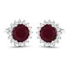 Image 2 : 14KT White Gold 2.1ctw Ruby and Diamond Earrings