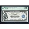 Image 1 : 1918 $5 STAR New York FRBN PMG 30
