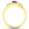 Image 4 : 14KT Yellow Gold 0.85ctw Ruby and Diamond Ring