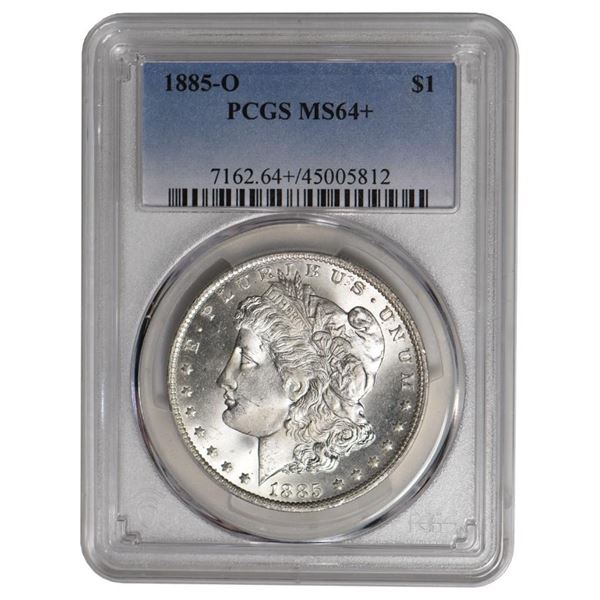 1885-O $1 Morgan Silver Dollar PCGS MS64+