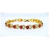 Image 10 : 18 Kt Gold Plate Padpaparacha Sapphire Lab Simulated Jewelry Set