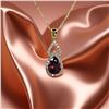 Image 4 : 18 Kt Gold Plate Padpaparacha Sapphire Lab Simulated Jewelry Set