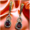 Image 6 : 18 Kt Gold Plate Padpaparacha Sapphire Lab Simulated Jewelry Set