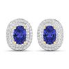Image 2 : 14KT Yellow Gold 1.24ctw Tanzanite and Diamond Earrings