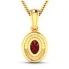 Image 3 : 14KT Yellow Gold 0.85ctw Ruby and Diamond Pendant