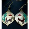 Image 2 : Hand Crafted MEXICO STERLING Turquoise EARRINGS