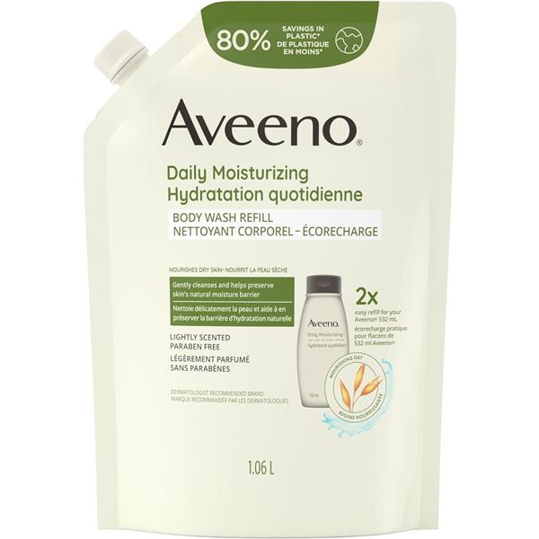 Aveeno Daily Moisturizing Body Wash Refill - 1.06 L - New