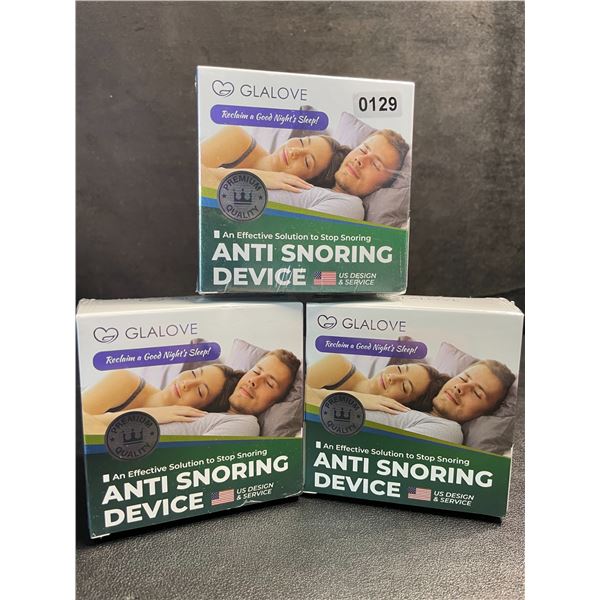 Lot of 3 Anti-Snoring Devices - Effective Relief for Stopping Snoring - New