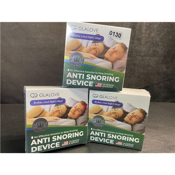 Lot of 3 Anti-Snoring Devices - Effective Relief for Stopping Snoring - New