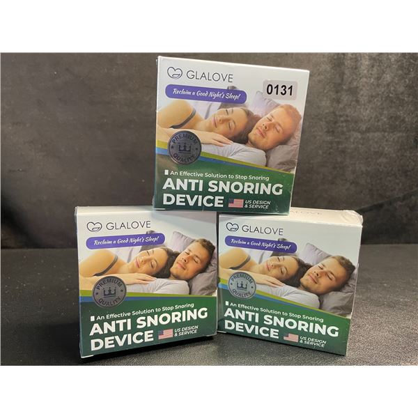 Lot of 3 Anti-Snoring Devices - Effective Relief for Stopping Snoring - New