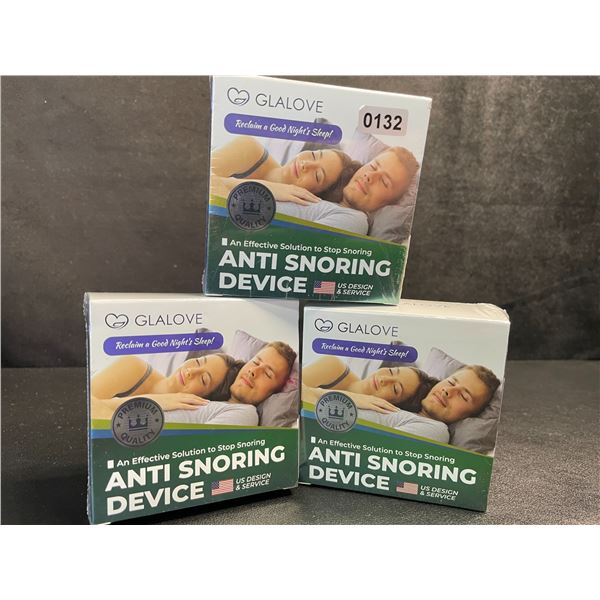 Lot of 3 Anti-Snoring Devices - Effective Relief for Stopping Snoring - New
