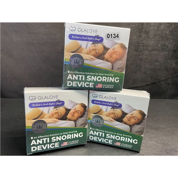 Lot of 3 Anti-Snoring Devices - Effective Relief for Stopping Snoring - New