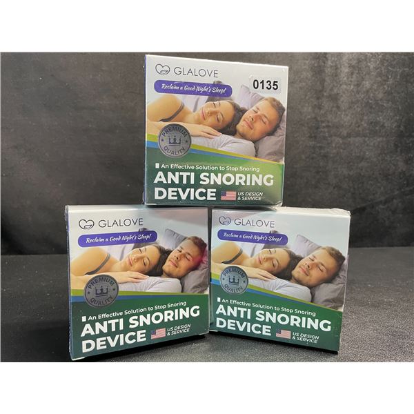 Lot of 3 Anti-Snoring Devices - Effective Relief for Stopping Snoring - New